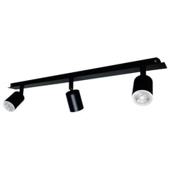 LUZ AND AMBIENTE - Riel Spot 3 Luces Gu10 Negro