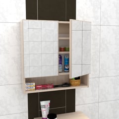 SENSI DACQUA - Gabinete De Baño Espejo Y Nicho 60x60 Cm Arena