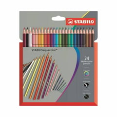 STABILO - Lápiz de Color Aquacolor Caja de Cartón - 24uds