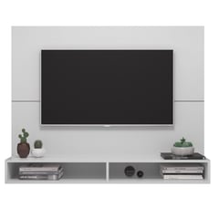 MULTIMOVEIS - Panel TV Hasta 60 Pulgadas con Repisa 136x106x33 Blanco