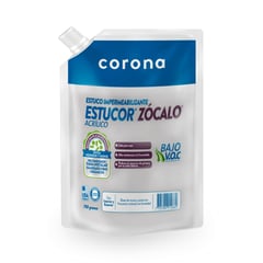 CORONA - Estuco Impermeabilizante Zócalo Acrílico Blanco 750grs