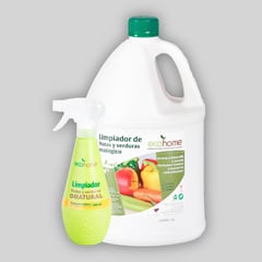 ECOHOME - Limpiador Frutas y Verduras Ecológico 3.785ml+500ml