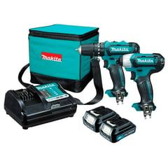 MAKITA - Combo Taladro Percutor 3/8-pulg + Atornillador Impacto 12V