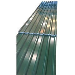 GENERICO - Teja Metalica Aluzinc Pintada 4 Cal 28 Verde RAL 6005 6Mts x 30UND