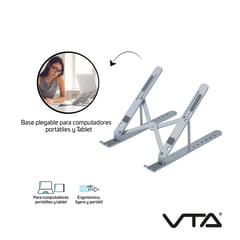 VTA PLUS - Base Metalica Retractil Para Portatil Con 7 Altur