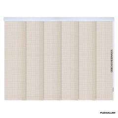 FLEXALUM - Panel Oriental Solar Damasco Crema A La Medida Ancho Entre 180.5-200 Cm Alto Entre 180.5-200 Cm