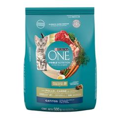 ONE - Alimento Seco Para Gaticos Pollo y Carne 500 g