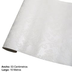 MURESCO - Papel De Colgadura Arabesco Blanco 53 Cm X 10 M