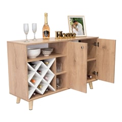 JUST HOME COLLECTION - Mueble Bar Vithi Macadamia+Blanco 73,6x120x38 Cm