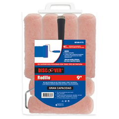 DISCOVER - Rodillos y Manija Jgo 7 Pzs polyester 9"