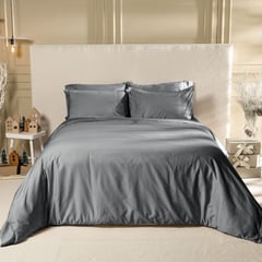 DISTRIHOGAR - Cover Duvet Doble 400 Hilos 100% Cairo Gris