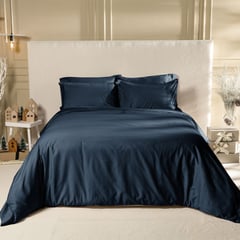 DISTRIHOGAR - Cover Duvet Doble 400 Hilos 100% Cairo Azul