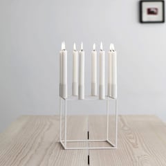 ARRO ES SAS - Candelabro Para 8 Velas Hierro Franc Blanco