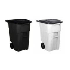 RUBBERMAID - Combo Rollout 189 Litros Negro + Blanco