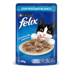 FELIX - Alimento Húmedo Félix Pescado Blanco Salsa X85 G