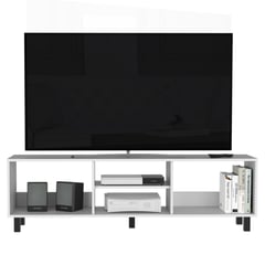 JUST HOME COLLECTION - Mesa TV Hasta 65 Pulgadas Tunez 160x47x35cm Blanco