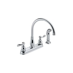 DELTA FAUCET - Grifería De Cocina Bimando con Rociador Cromo