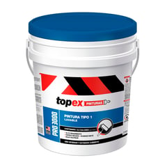 TOPEX - Pintura para Interior Tipo 1 Lavable Blanco 2.5 Galones