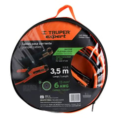 TRUPER - Cable Pasa Corriente O Para Iniciar De 3.5 M, 350 A Y 6 Awg