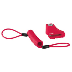 HERMEX - Candado Para Moto De 5.5 Mm, Uso En Discos Con Funda Y Cable