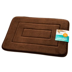 URUYEN - Alfombra Baño 43X61 Cm Marron Memory Foam