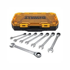 DEWALT - Juego de Llave Combinada con Trinquete Sist Met X 8 Piezas