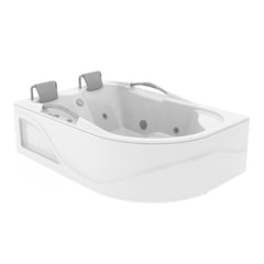 FIRPLAK - Jacuzzi Honolulu Blanca Básica Izquierda 181x123cm Con Mantenedor De Temperatura