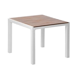 MQ - Mesa Plástica Cuadrad 90x90cm Madeira Caramelo