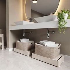 SENSI DACQUA - Mueble Auxiliar Baño Stand 11.7x65.2x33.8 Cm Niebla