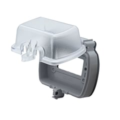 LEVITON - Tapa Exterior Intemperie Horizontal 5980-Ucl con Placas Adaptadoras