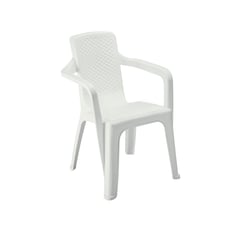 RIMAX - Silla Plastica con Brazos Eterna Blanco Arena