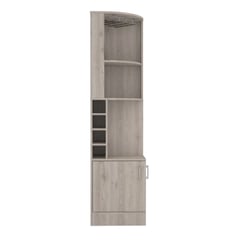 VIRTUAL MUEBLES - Bar Esquinero Celeste 181X47X47Cm 2 Puerta Humo