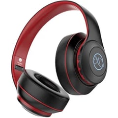 UBMD - Audífonos Bluetooth Estéreo Cancelación Ruido Over Ear Bh10 Negro Rojo