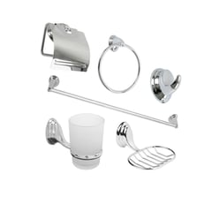 GRIFOS CENTER - Accesorios Para Baño Metálico X6 Piezas Referencia Eclipse