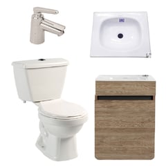 SENSI DACQUA - Combo De Baño Tao + Mueble Aluvia Miel 40cm