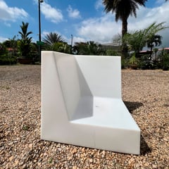 FORA - Sillón Esquinero Polietileno Summer Blanco