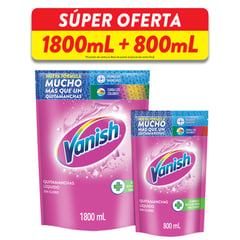 VANISH - Desmanchador Liquido Rosa 1800Ml + 800Ml