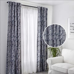 BELLAHOGAR - Setx4 Cortina Jacquard+Velo 140x220 Cm Lurex Azul