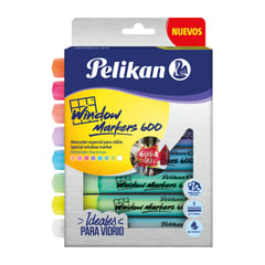 PELIKAN - Set Marcadores para Vidrio X 8 Colores Surtidos