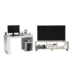 VIRTUAL MUEBLES - Combo Mesa TV Hasta 70" 47x160cm + Escritorio