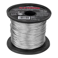 FIERO - Guaya de Acero 1/16'' Sin Forro de Pvc de 75 M. Carga 170 kg