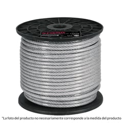 FIERO - Guaya de Acero 3/32'' Recubierta Pvc de 75 M. Carga 330 kg