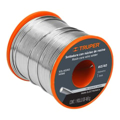 TRUPER - Soldadura de Estaño para Electrónica 60/40 Núcleo de Resina