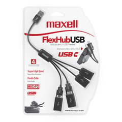 MAXELL - Usb-C 4 Puertos Usb 3.0 Hub Type C