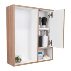 JUST HOME COLLECTION - Gabinete De Baño Vis (1c) Miel/Blanco 59.1x51.5x16.5 Cm