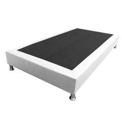 NEW CONFORT - Base Cama Entera 140x190 Ecocuero Blanco