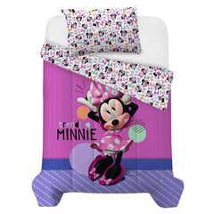 DISNEY - Cubrelecho Sencillo/Semidoble Microfibra Minnie Cutest Eves