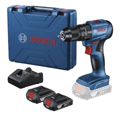 BOSCH - Taladro Percutor Atornillador 18V 1/2 Pulgada Gsb 185 Li + 2 Baterías