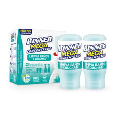 BINNER - Repuesto Limpiador Megaconcentrado Baño Ducha 50 Ml X2