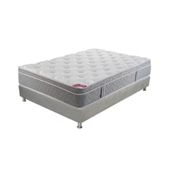 SPRING - Combo Colchon Doble Infinite 140X190 + Base cama Siena Gris